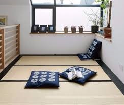 Tatami di rumah bergaya Jepang.