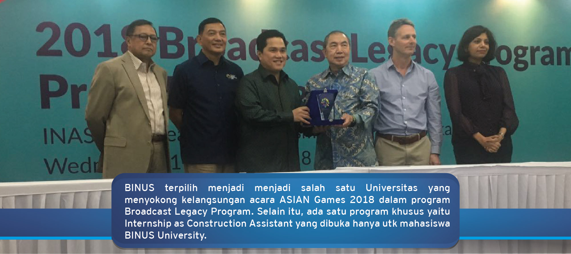 Once-in-a-lifetime offer – BINUSIANs part of Asian Games 2018