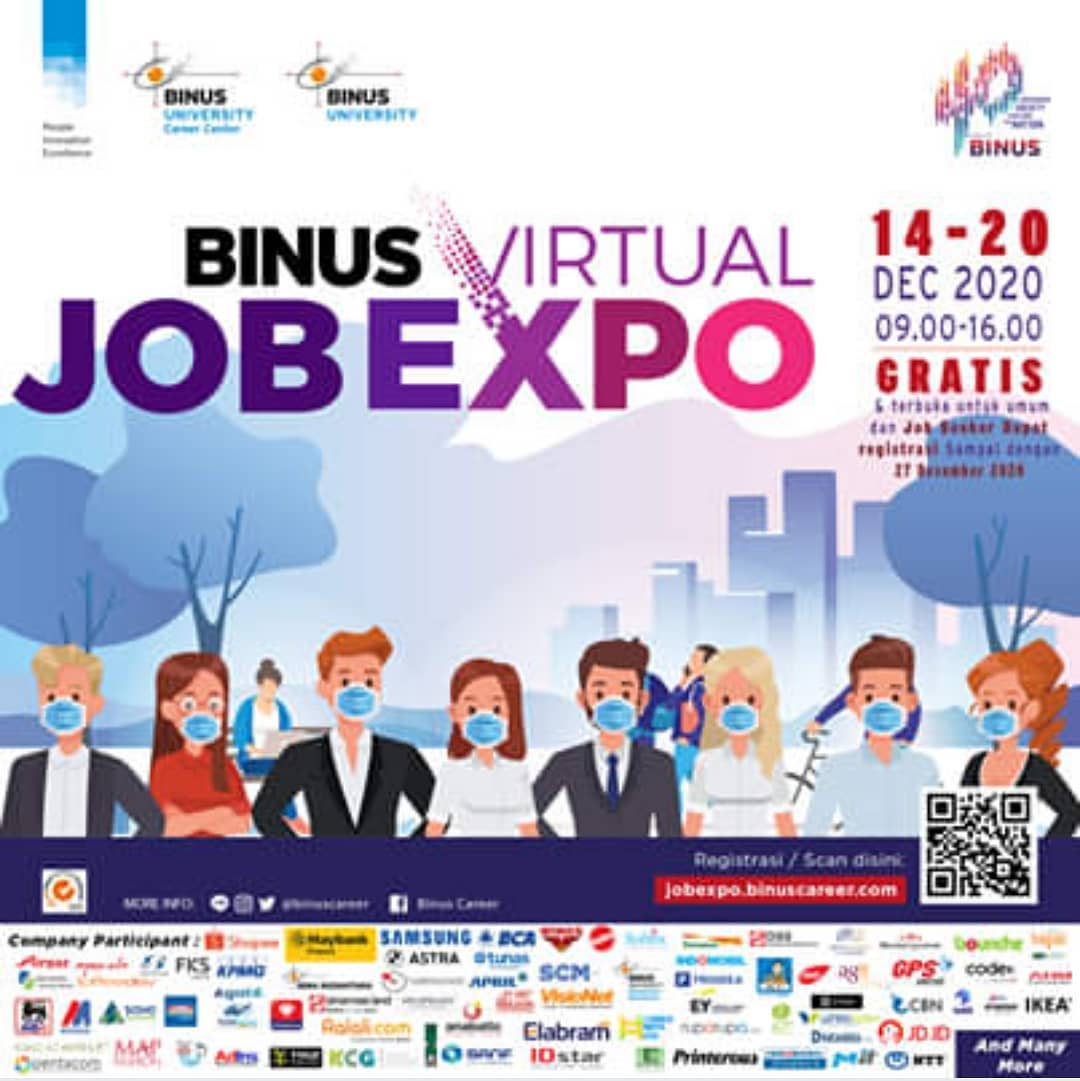 Jobseeker, Yuk Lamar Kerja Sambil #DiRumahAja Lewat BINUS Virtual JOB EXPO 36!