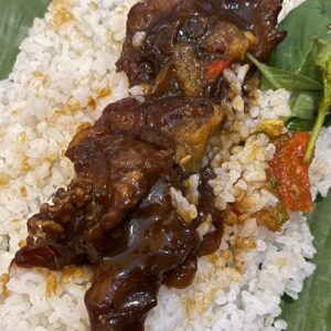 Nasi bakar beef teriyaki