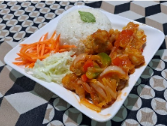 Nasi Ayam Asam Manis