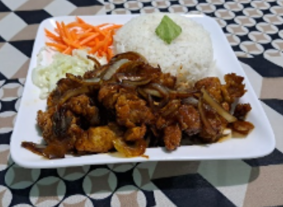 Nasi Ayam Saus Mentega