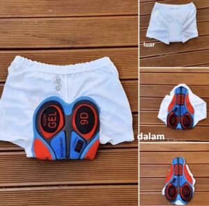 3D - Celana sepeda Gel Pad putih size M