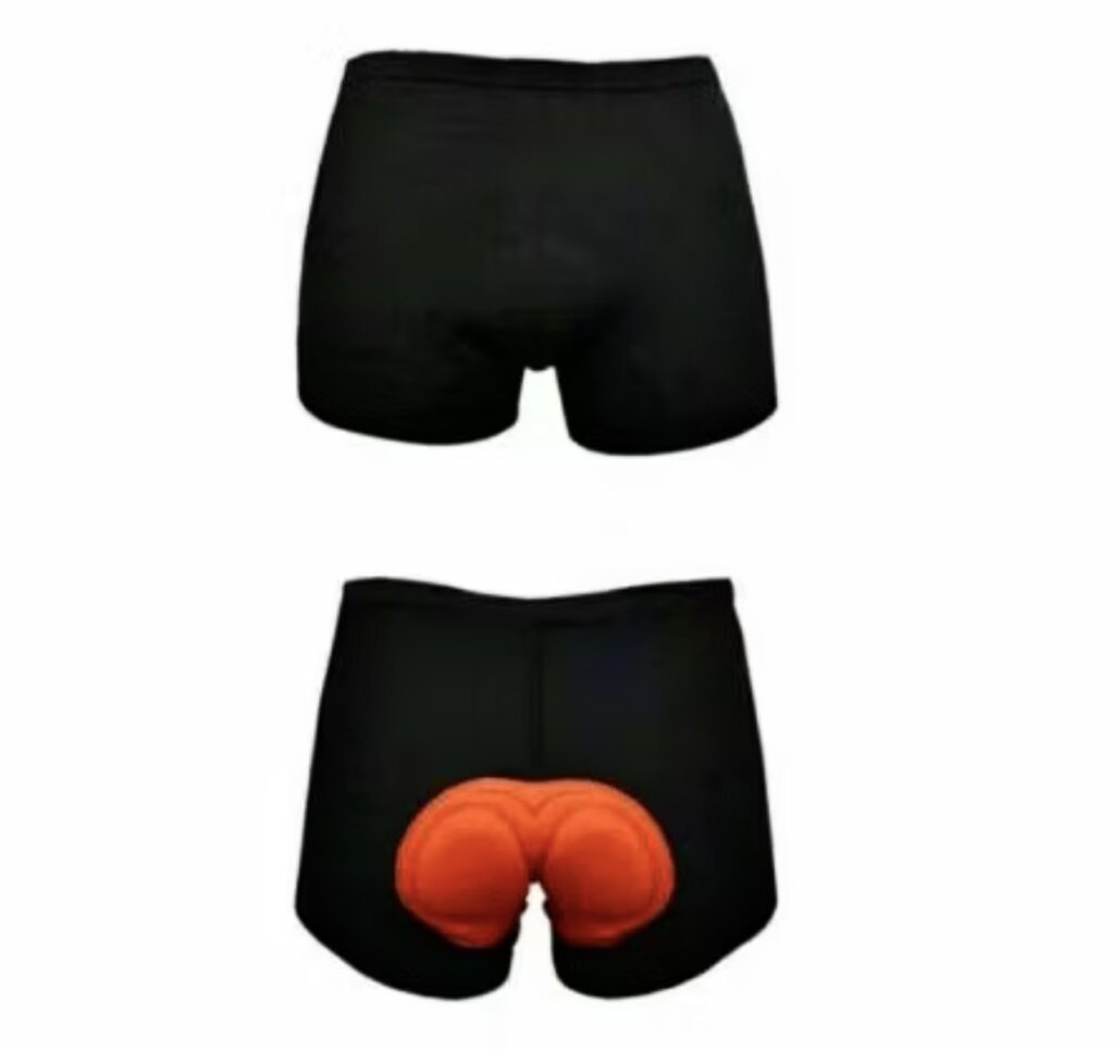 3D - Celana sepeda gel hitam busa orange