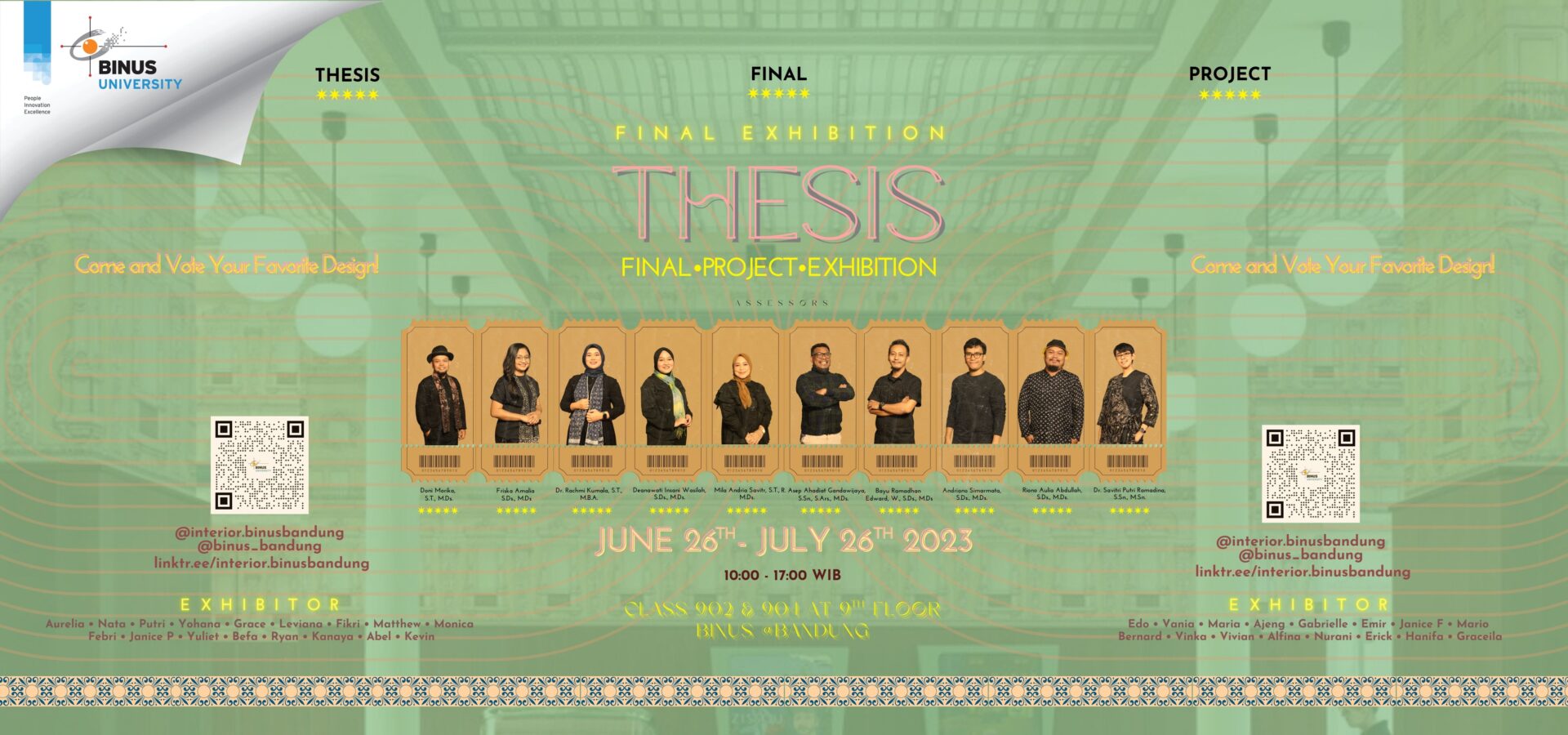 Final Project Exhibition of Interior Design (Bandung) Thesis Year of ...