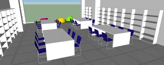 ruang perpustakaan pada binus bandung