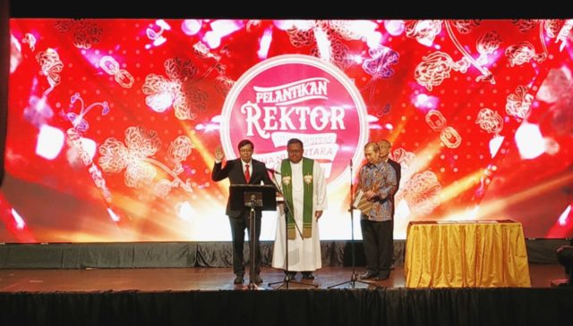 pelantikan rektor universitas bina nusantara