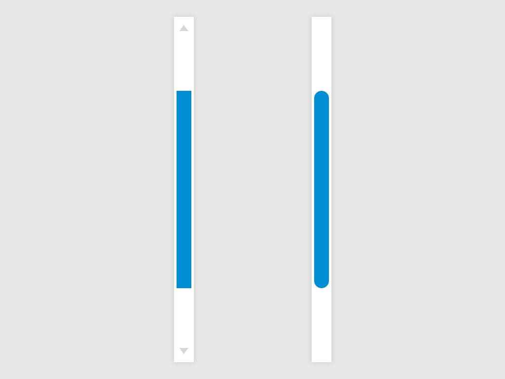 Evolusi desain Scrollbar