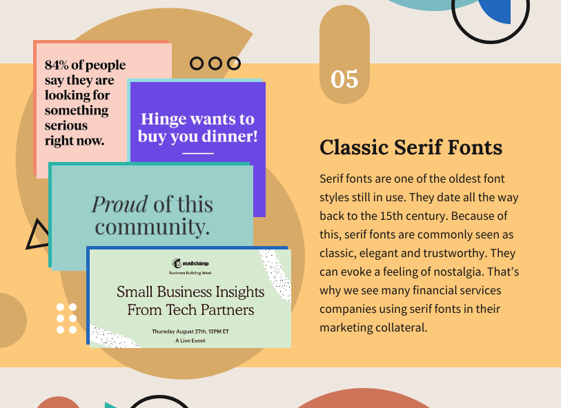 Trend 05: Classic Serif Fonts