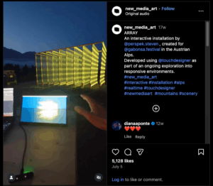 Contoh Karya Sistem Interaktif oleh @new_media_art https://www.instagram.com/reel/DLsc0WRxmNS/