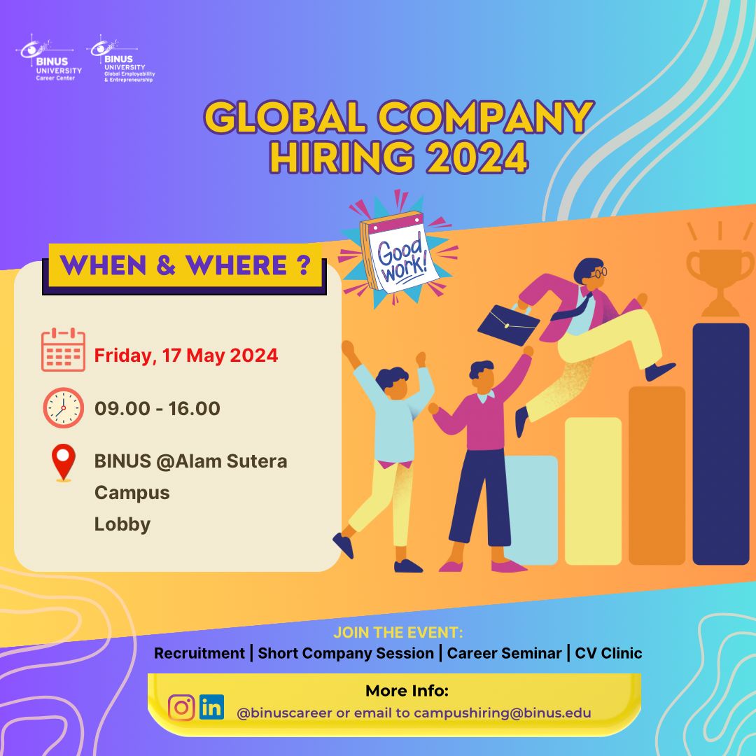 BINUS Global Company Hiring 2024 BINUS Alam Sutera Campus BINUSIAN