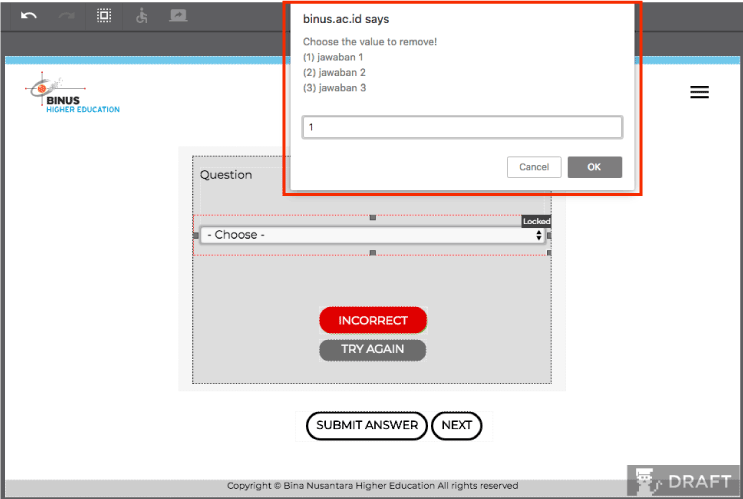 Panduan Kuis Drop Down Bits