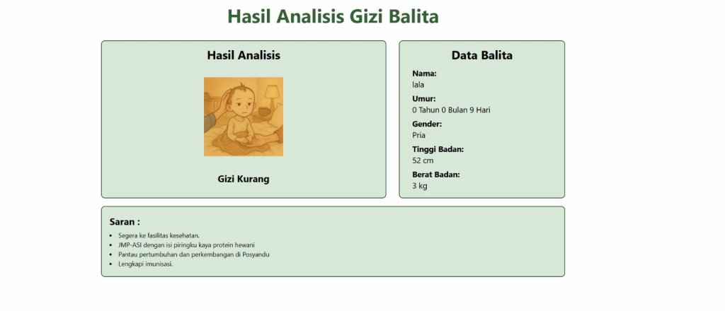 Aplikasi Deteksi Gizi Balita Pasien Puskesmas Sawah Besar Berbasis Web dan Data Mining
