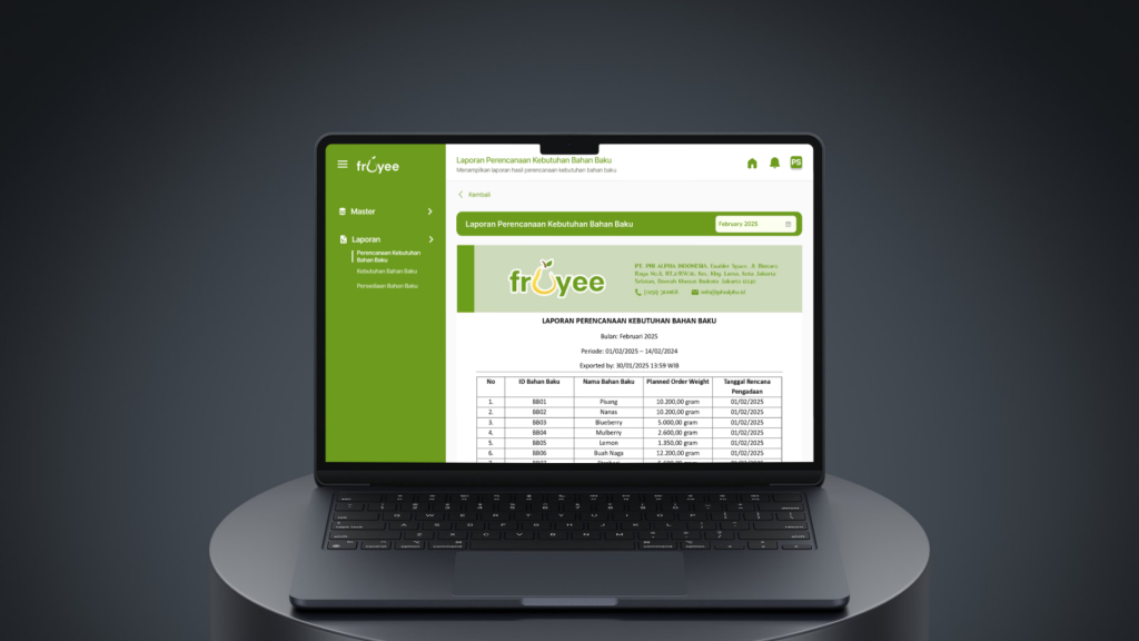 Sistem informasi pengendalian persediaan bahan baku berbasis website 