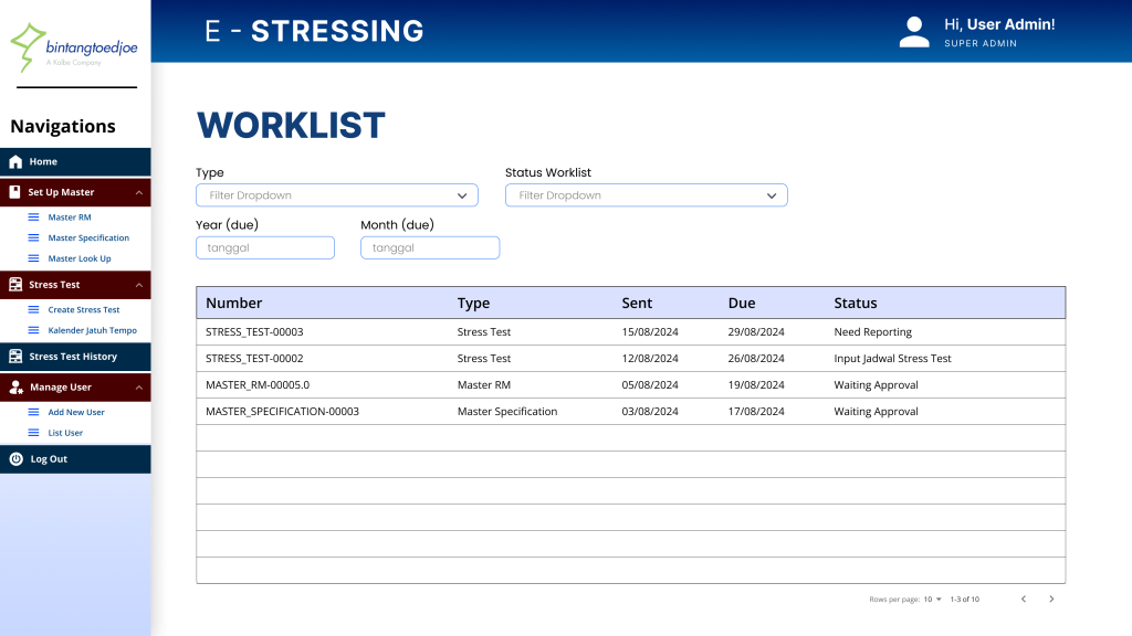 Sistem Informasi E-Stressing