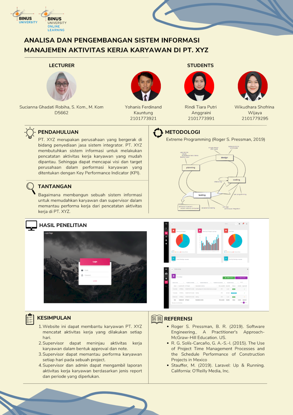 ANALISA DAN PENGEMBANGAN SISTEM INFORMASI MANAJEMEN AKTIVITAS KERJA KARYAWAN DI PT. XYZ