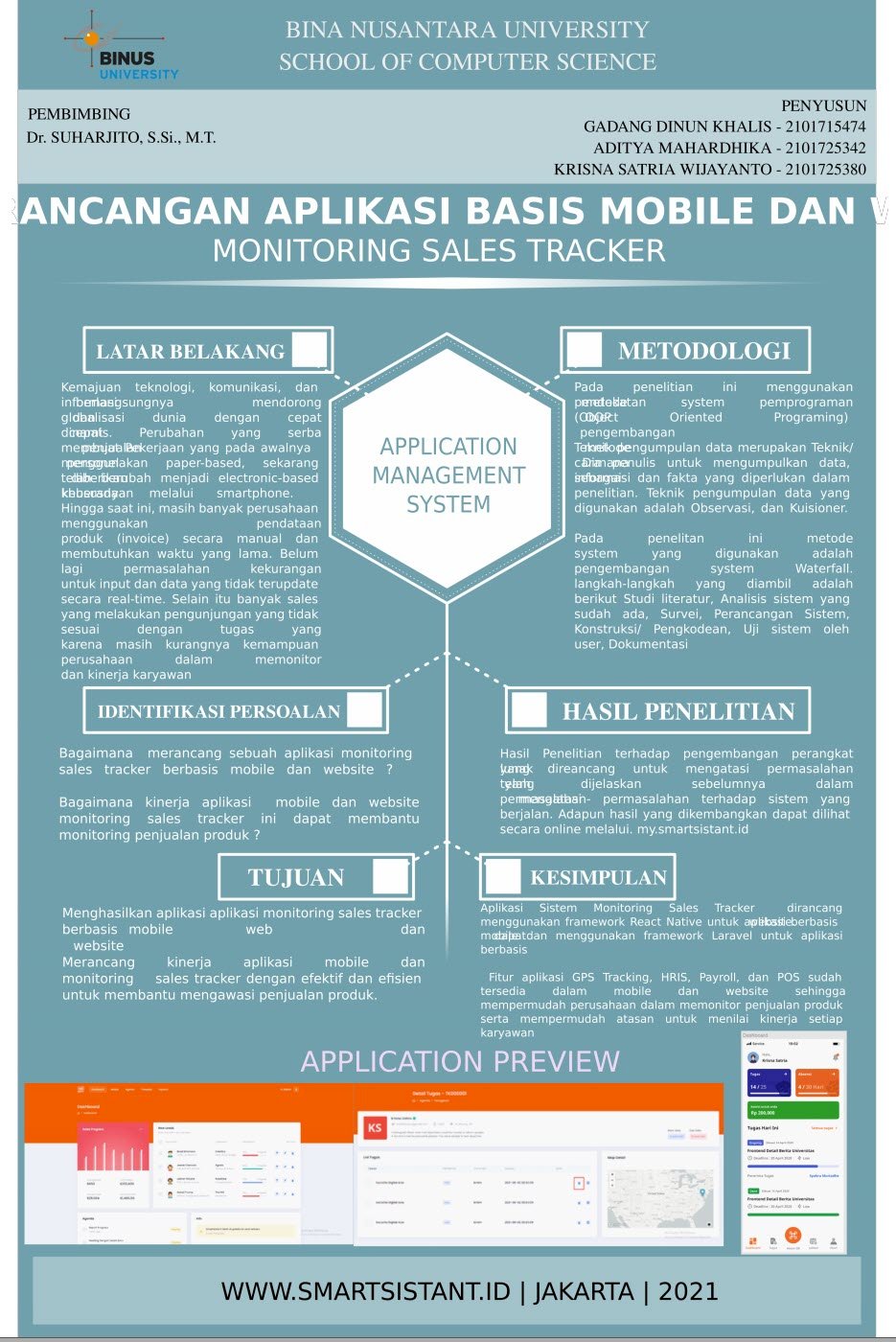 Rancangan Aplikasi Basis Mobile dan Working Monitoring Sales Tracker