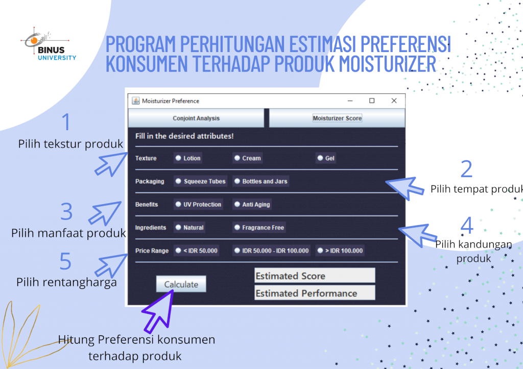 Program Estimasi Preferensi Konsumen pada Produk Moisturizer