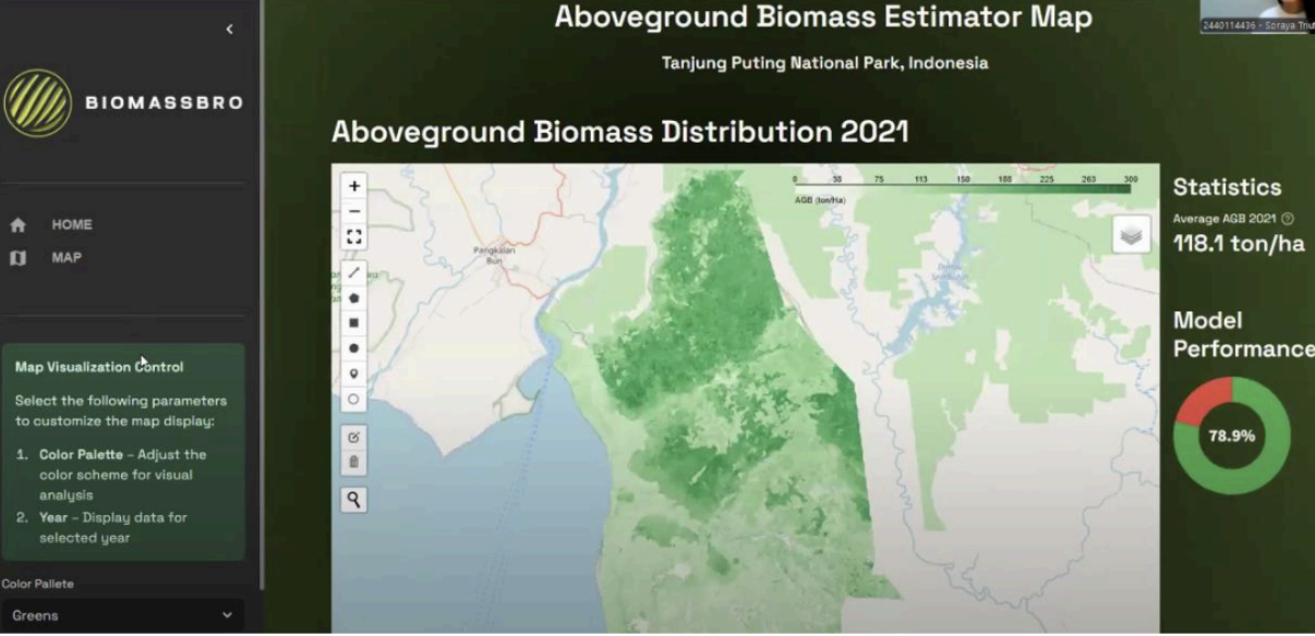 Biomassbro: Aplikasi Pemantauan Biomassa di Taman Nasional Tanjung Puting