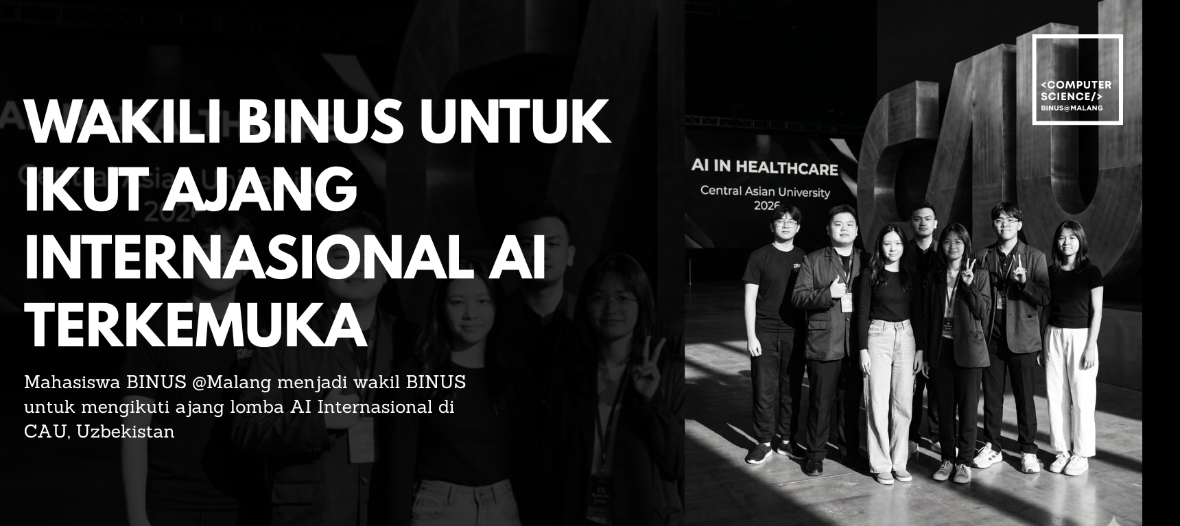 Mahasiswa Computer Science BINUS Malang Tampil di Ajang AI in ...