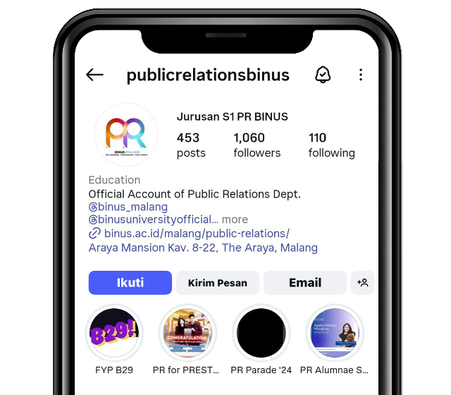 Follow our Instagram for further inquiries and the latest updates, and reach out to us by