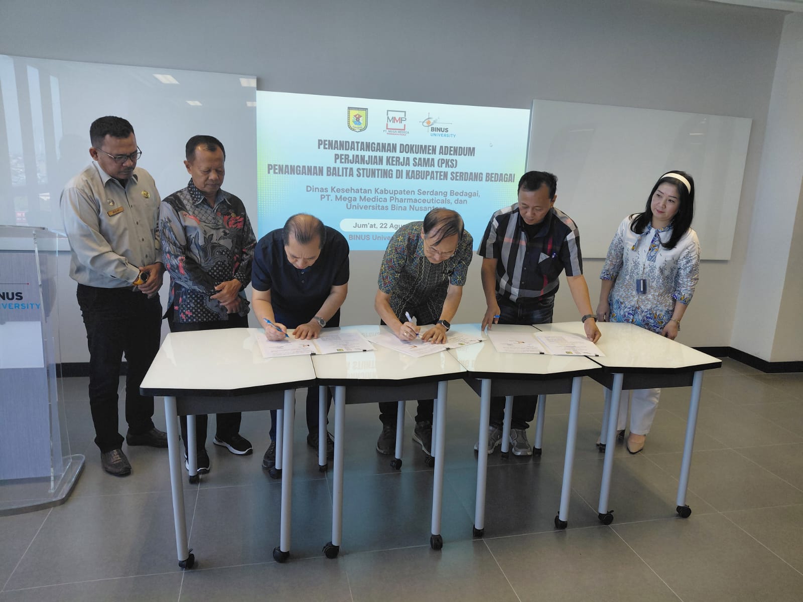 Di Medan, BINUS Perkuat Kolaborasi dengan Pemkab dan Industri dalam Penanganan Balita Stunting di Serdang Bedagai