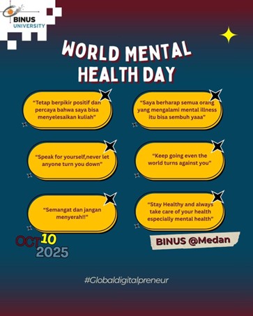Membangun Fondasi Diri yang Kuat: Pra-Organisasi Kemahasiswaan BINUS @Medan Peringati World Mental Health Day, 10 Oktober 2025