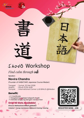 BINUS @Medan Dorong Pemahaman Budaya Jepang Melalui Shodo Workshop