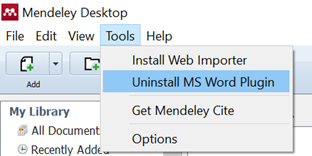 aplikasi Mendeley Desktop siap digunakan pada Ms Word