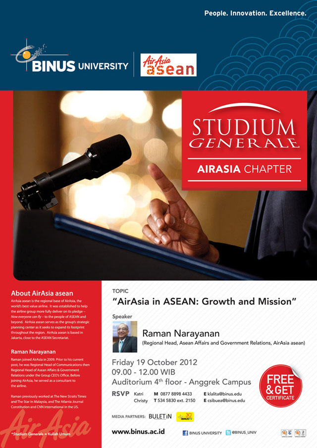 BINUS STUDIUM GENERALE: AirAsia Chapter