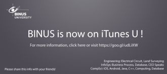 Get all the information you need to access Binus on iTunes U !