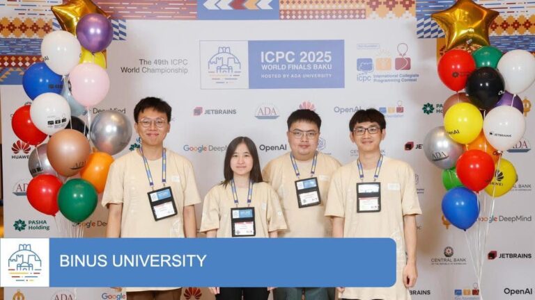 Mahasiswa Computer Science BINUS @Kemanggisan Raih Prestasi Gemilang di ICPC World Finals 2025