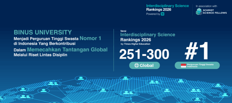 BINUS UNIVERSITY Jadi Perguruan Tinggi Swasta Nomor 1 di Indonesia Yang Berkontribusi Dalam Riset Lintas Disiplin Versi THE Interdisciplinary Science Rankings 2026