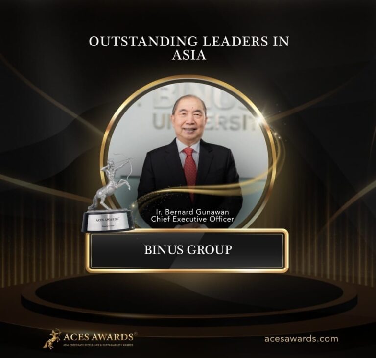 CEO BINA NUSANTARA, Ir. Bernard Gunawan, Raih Outstanding Leaders in Asia 2025 (ACES Awards) atas Visi Transformasi Pendidikan Global