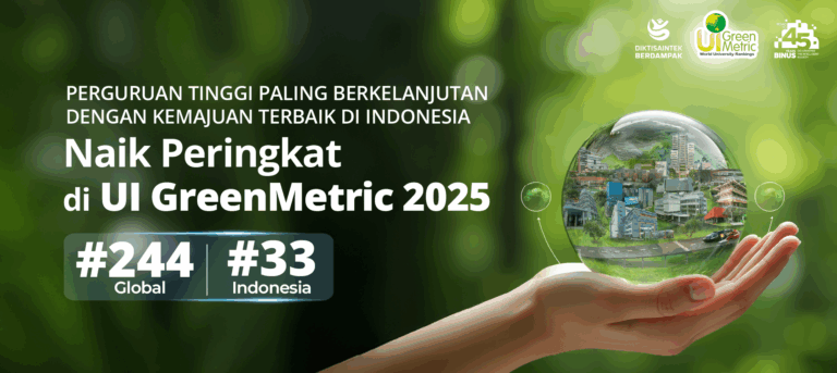 BINUS University Naik Peringkat UI GreenMetric 2025, Masuk 35 Besar Kampus Paling Berkelanjutan di Indonesia