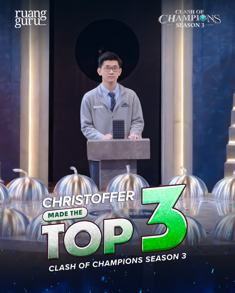 Mahasiswa BINUS UNIVERSITY Christoffer Edbert Tembus Top 3 Clash of Champions Season 3, Jadi Satu-satunya Wakil PTS