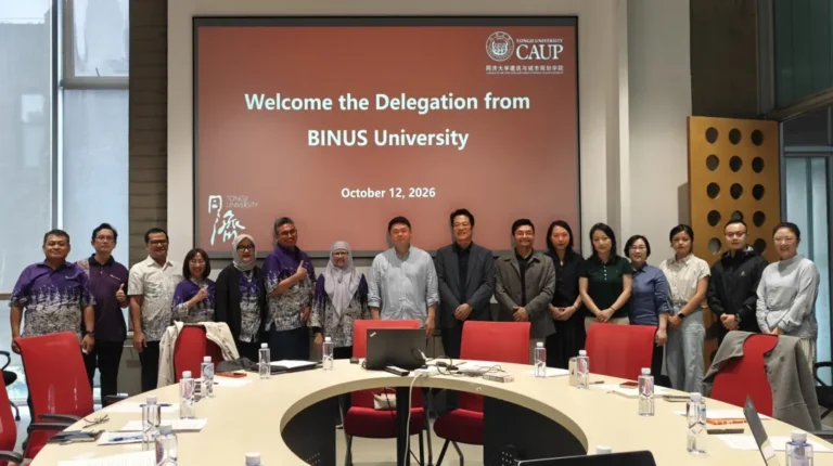Faculty of Engineering BINUS University Bekerjasama dengan Tongji University untuk Pengembangan Akademik dan Kerjasama Riset 